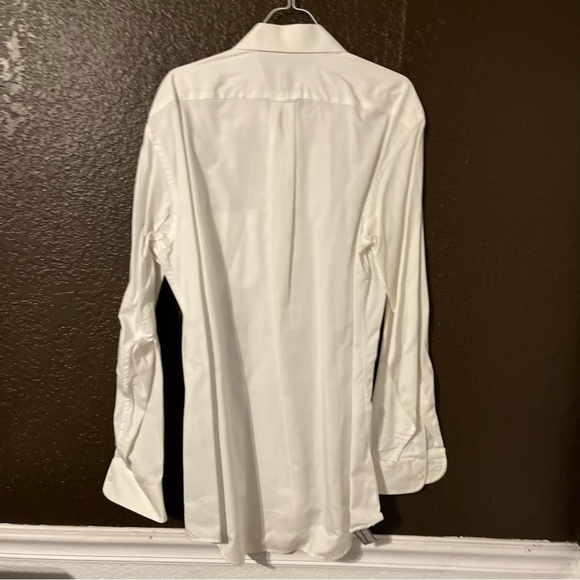 White Button Down Long Sleeve Business / Suit Shirt, Size 16 35, Has Pocket - Picture 5 of 6